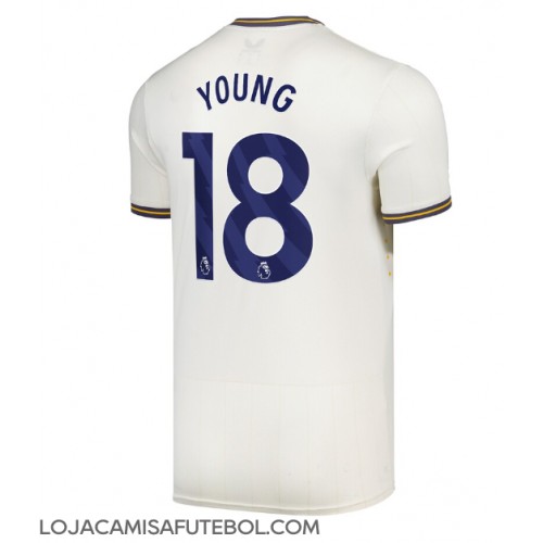 Camisa de Futebol Everton Ashley Young #18 Equipamento Alternativo 2024-25 Manga Curta